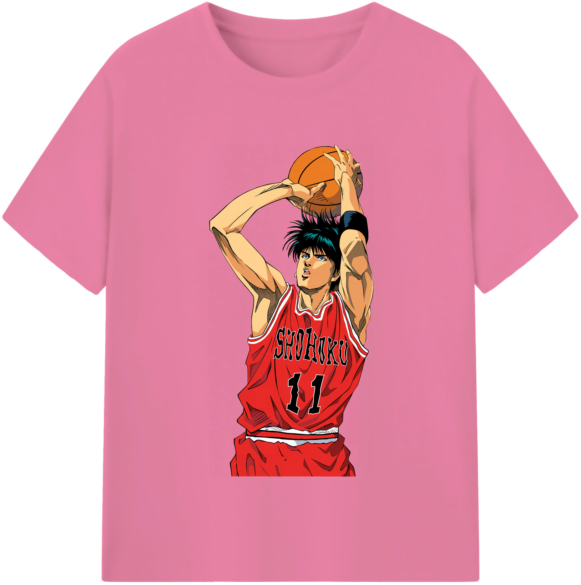 SLAM DUNK／スラムダンク 綿100％半袖Tシャツ（フロントプリント）